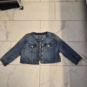 Torrid Jean Jacket Crop No Collar 00 M/L 10